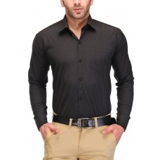 Formals by Koolpals-Cotton Blend Shirt Black Solid